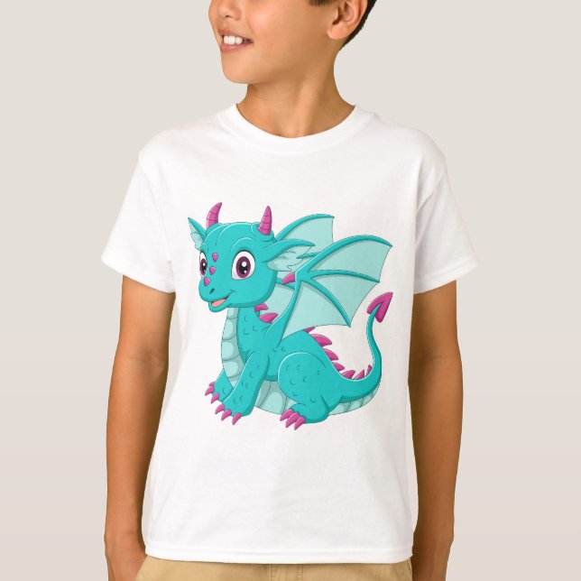 Drache cool T-Shirt (Vorderseite)