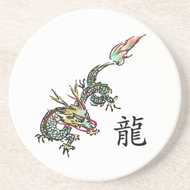 Drache Coster Getränkeuntersetzer (Vorne)