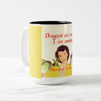 Drache-Dame Zweifarbige Tasse