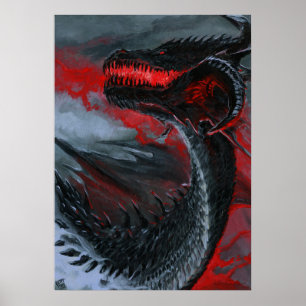 Drache der Dunklen Flamme Poster