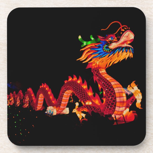 Drache der glühenden Chinesischen Parade Getränkeuntersetzer (Vorderseite)