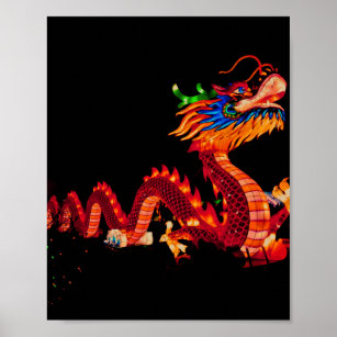 Drache der glühenden Chinesischen Parade Poster