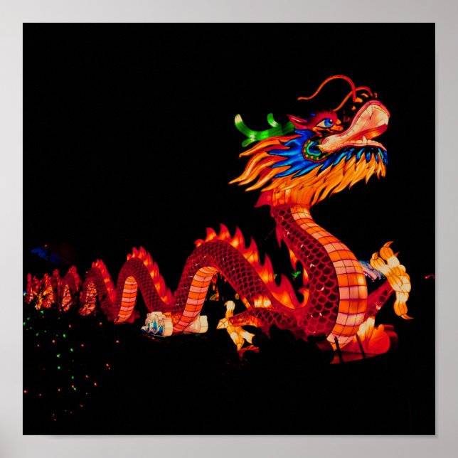 Drache der glühenden Chinesischen Parade Poster (Vorne)