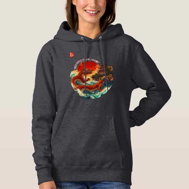 Drache der Krimson Sun Hoodie (Vorderseite)