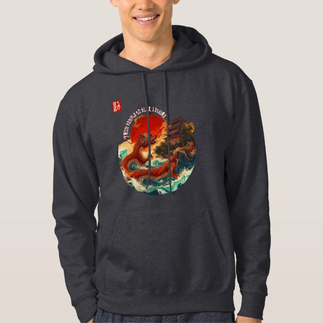 Drache der Krimson Sun Hoodie (Vorderseite)