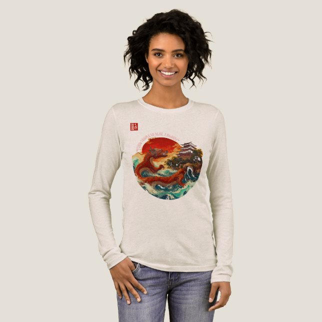 Drache der Krimson Sun Tri-Blend Shirt (Volle Vorderseite)