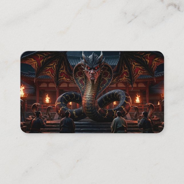 Drache der Macht Lesezeichen Visitenkarte (Vorderseite)