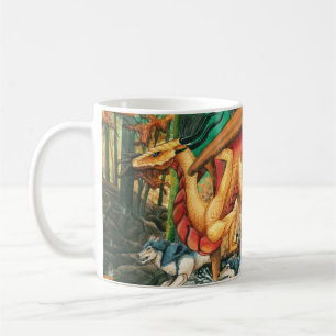 Drache, der Morrow mit Wölfen durch Carla läuft Tasse
