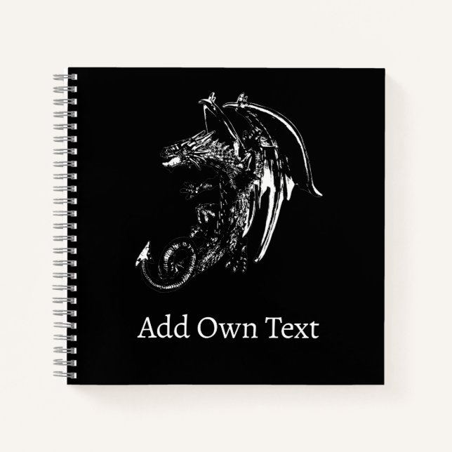 Drache der Nacht Notizbuch (Vorderseite)