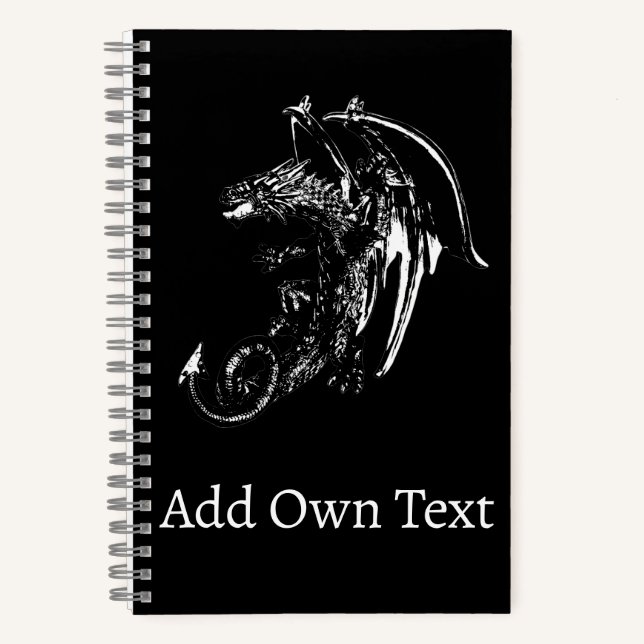 Drache der Nacht Notizbuch (Vorderseite)
