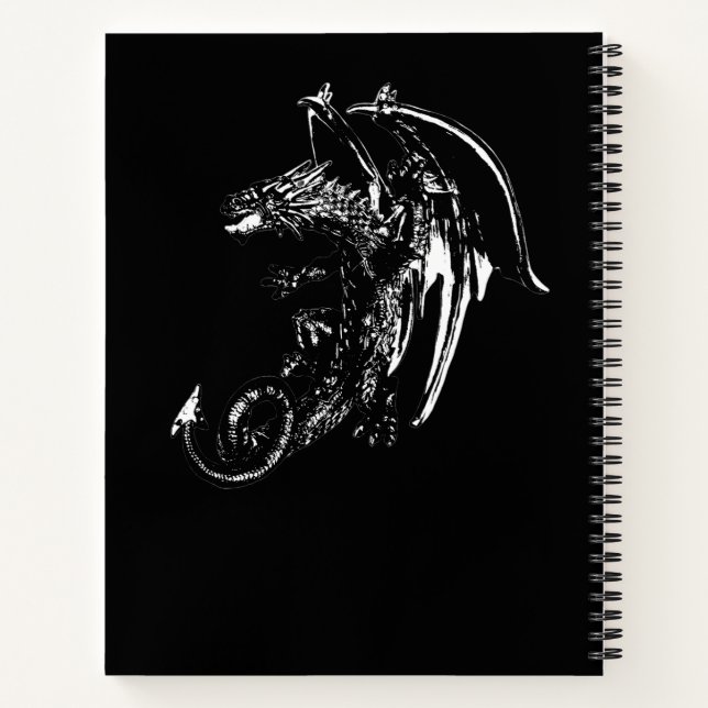 Drache der Nacht Notizbuch (Rückseite)