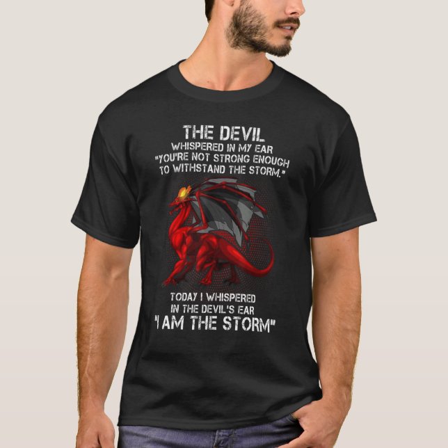 Drache der Teufel flüsterte in meinem Ohrdrachen T-Shirt (Vorderseite)