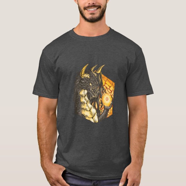 Drache der Würfel T-Shirt (Vorderseite)
