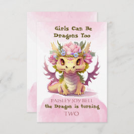 Drache der zwei Jahre alten Girl Einladung