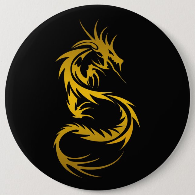 Drache des Goldes Button (Vorderseite)