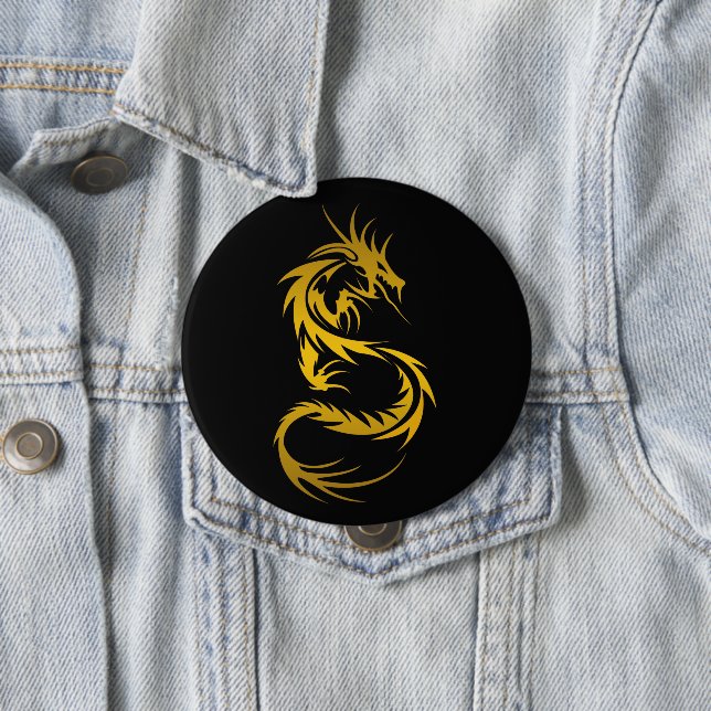 Drache des Goldknopfes Button (Beispiel)