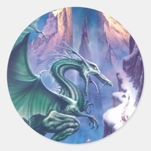 Drache des Nordstickers Runder Aufkleber