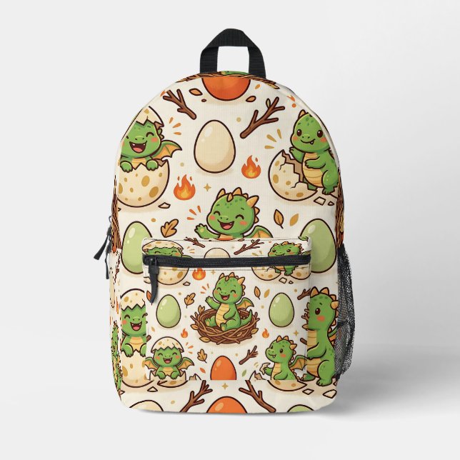 Drache Ei Nest Rucksack – Süßes Fantasy-Design (Vorderseite)