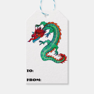 Drache-Entwurf auf Geschenk-Umbauten Geschenkanhänger