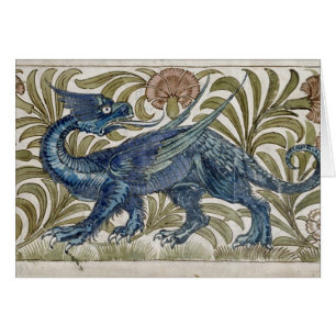 "Drache" Entwurf für eine Fliese (w/c auf Papier)