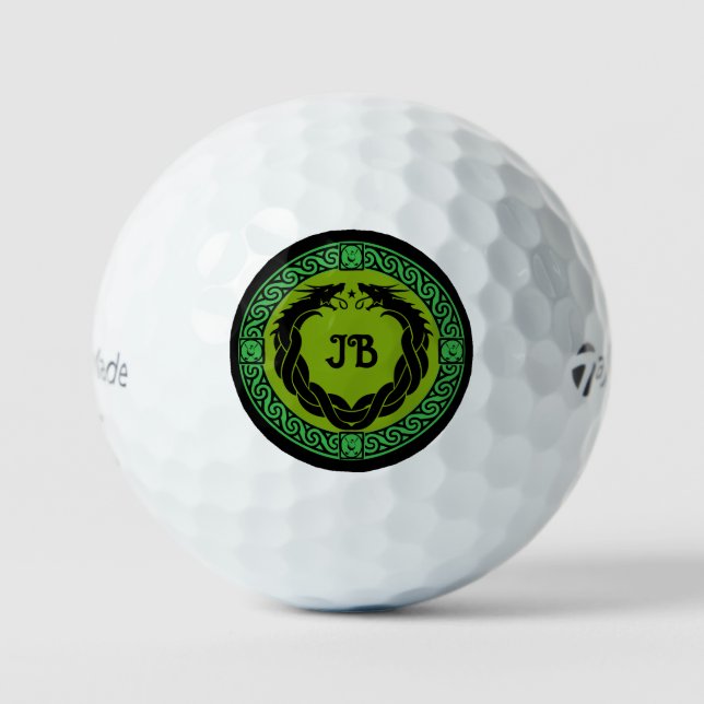 Drache Fabelwesen Golfball (Vorderseite)