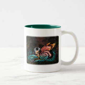 Drache-Fee-Tasse Zweifarbige Tasse