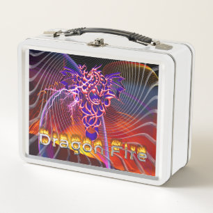 Drache Feuer Metall Brotdose