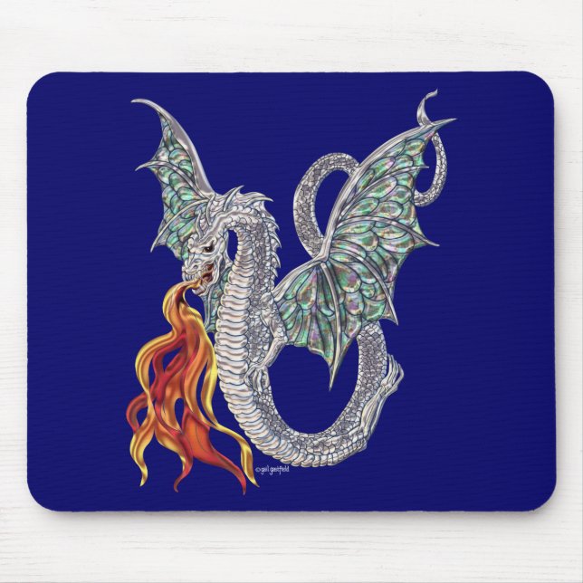 Drache-Feuer Mousepad (Vorne)