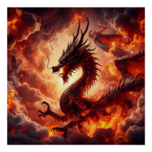 Drache Feuer Poster