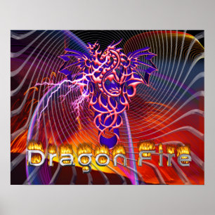 Drache Feuer Poster