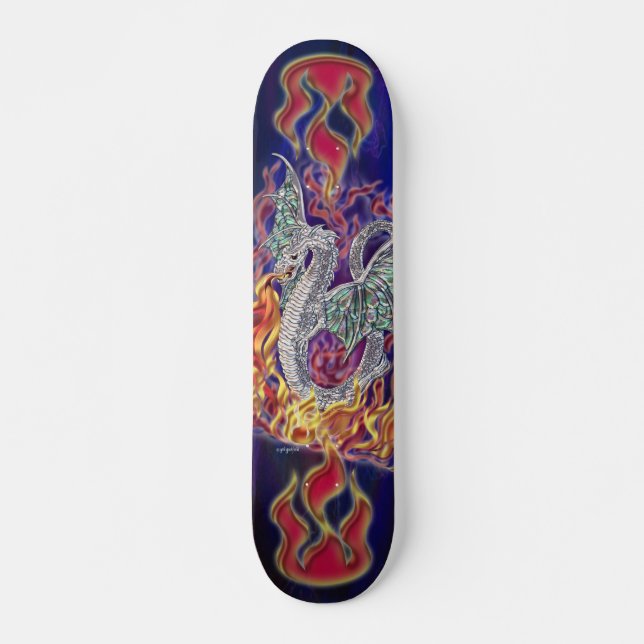 Drache-Feuer-Skateboard Skateboard (Vorne)