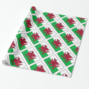 Drache-Flagge Wales Waliser Geschenkpapier