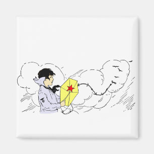 Drache Fliegen Vintage Kunst Magnet