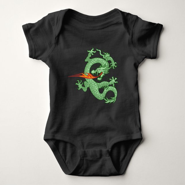 Drache für das Feueratmen Baby Strampler (Vorderseite)