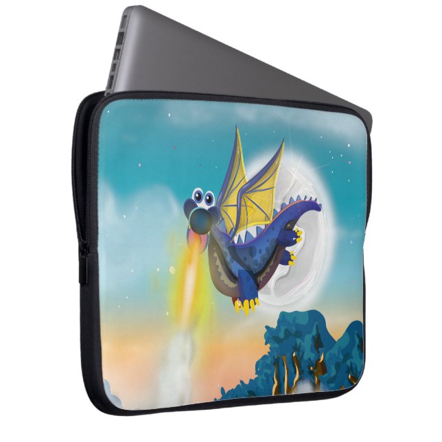 Drache für das Feueratmen Laptopschutzhülle (Vorne Rechts)