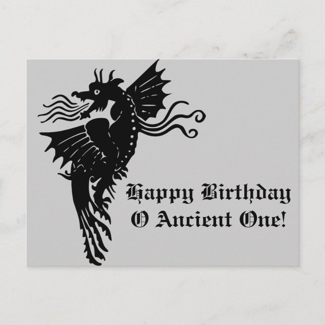 Drache für das Feueratmen Postkarte (Vorderseite)