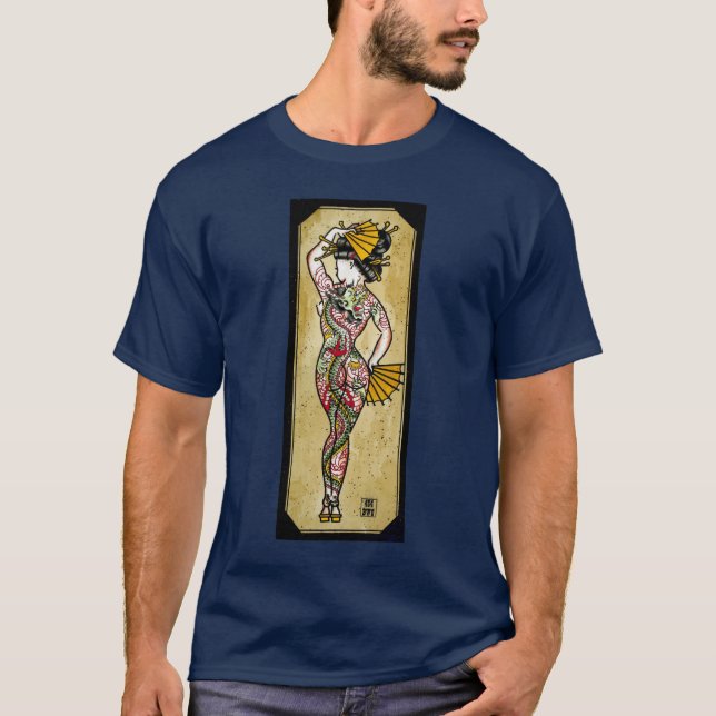 Drache-Geisha T-Shirt (Vorderseite)