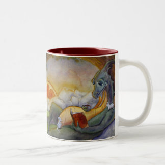 Drache-Geschichten-Tasse Zweifarbige Tasse