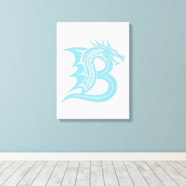 Drache gestalteter Buchstabe B, Drachenalphabet, M Leinwanddruck (Insitu (Holzboden))