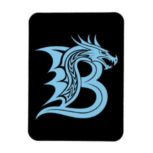 Drache gestalteter Buchstabe B, Drachenalphabet, M Magnet