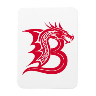 Drache gestalteter Buchstabe B, Drachenalphabet, M Magnet