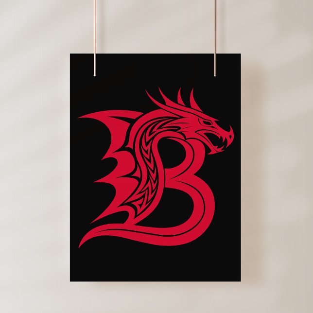 Drache gestalteter Buchstabe B, Drachenalphabet, M Poster (Von Creator hochgeladen)