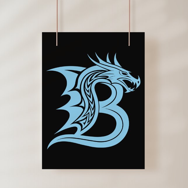 Drache gestalteter Buchstabe B, Drachenalphabet, M Poster (Von Creator hochgeladen)