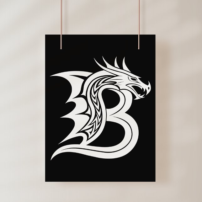 Drache gestalteter Buchstabe B, Drachenalphabet, M Poster (Von Creator hochgeladen)