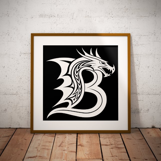 Drache gestalteter Buchstabe B, Drachenalphabet, M Poster (Von Creator hochgeladen)
