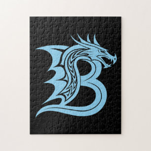 Drache gestalteter Buchstabe B, Drachenalphabet, M Puzzle
