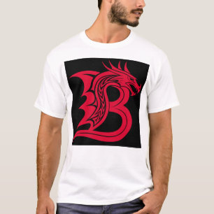 Drache gestalteter Buchstabe B, Drachenalphabet, M T-Shirt
