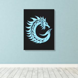 Drache gestalteter Buchstabe C, Drachenalphabet, M Leinwanddruck