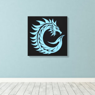 Drache gestalteter Buchstabe C, Drachenalphabet, M Leinwanddruck