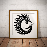 Drache gestalteter Buchstabe C, Drachenalphabet, M